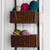 38.25" Brown and Black Contemporary Over the Door 3-Tier Basket Storage - IMAGE 4