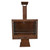 63.5" Brown Rustic Finish Rectangular Outdoor Wide Terrace Fireplace Heater with Grill - IMAGE 1