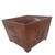 24" Brown Rustic Finish Fisherman Square Outdoor Fire Basket - IMAGE 1