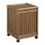 24" Antique Chestnut Brown Solid Rolling Laundry Hamper with Lid - IMAGE 1