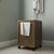 24" Antique Chestnut Brown Solid Rolling Laundry Hamper with Lid - IMAGE 4