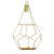 10.5" Gold Contemporary Hanging Geometric Outdoor Patio Garden Plant Holder - IMAGE 3