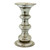 11.75" Silver Traditional Antique Pillar Candle Holder - IMAGE 1