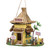 9.75" Yellow and Brown Tiki Hut Outdoor Hanging Birdhouse - IMAGE 1