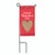 Red and White Double Applique Happy Valentine's Day Outdoor Garden Flag with Pole 8.5" x 4" - IMAGE 1