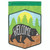 Embroidered Black Bear Welcome Double Applique Outdoor Garden Flag - 18" x 13" - IMAGE 1