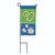 Embroidered Daisy Monogram D Mini Outdoor Flag with Pole - 8.5" x 4" - IMAGE 1