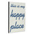 23.5" White and Blue This Is My Happy Place Wall Sign - IMAGE 1