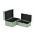 Set of 2 Blue and Gold Brushed Rectangular Treasure Boxes 10.25" - IMAGE 6