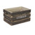 Set of 3 Brown Farmhouse Style Storage Crates 19" - IMAGE 2