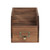 10" Brown Wooden Box with Two Slot Desk Organizer - IMAGE 3