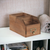 10" Brown Wooden Box with Two Slot Desk Organizer - IMAGE 4