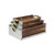 Set of 3 Brown Handmade Storage Crates with Cut Out Handle 13.5"