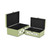 Set of 2 Green Rectangle Storage Boxes with Overlayed Mirror Panels 11.75" - IMAGE 5
