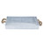 16" Gray and Brown Galvanized Rectangular Tray with Rope Handles - IMAGE 3