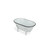 10" White and Black Metal Bathtub Tabletop Decoration - IMAGE 4