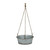9.75" Gray Round Hanging Outdoor Planter Pot with Rope - IMAGE 1