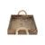 19.75" Brown Rectangular Tray with Side Rope Handles - IMAGE 4