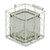 5.5" Clear and White Square Glass Jar in Wire Basket with Handle - IMAGE 5