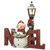 12" LED Lighted Snowman with Lamppost Christmas Tabletop Decoration - IMAGE 1