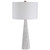 33" Contemporary Table Lamp with White Round Hardback Drum Shade - IMAGE 1