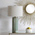 Crackled Ceramic Table Lamp with Drum Shade - 32.5" - Aqua Blue and White - IMAGE 1