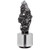 12" Silver and Black Pyrite Stone Sculpture with Crystal Base - IMAGE 1