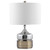 Glass Base Table Lamp with White Drum Shade - 23" - Chrome - IMAGE 5