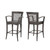 Set of 2 Brown Contemporary Outdoor Wicker Bar Stools 45.75" - IMAGE 1