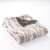 Brown and White Contemporary Polyester Throw Blanket 50" x 60" - IMAGE 1