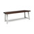 79" Brown and White Contemporary Rectangular Outdoor Dining Table - IMAGE 1