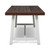 79" Brown and White Contemporary Rectangular Outdoor Dining Table - IMAGE 2