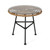 19.5" Brown and Black Contemporary Round Outdoor Patio Side Table - IMAGE 1