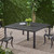 61.25" Black Traditional Style Square Outdoor Patio Dining Table - IMAGE 5