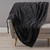 Black Contemporary Motif Flannel Throw Blanket 50" x 60" - IMAGE 3