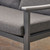 4pc Slate Gray Contemporary Outdoor Patio Chat Set with Cushions 53.5" - IMAGE 4