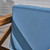30.25" Acacia Wood Outdoor Patio Club Chair - Blue Cushions - IMAGE 3