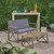 2pc Gray Contemporary Outdoor Patio Cushioned Loveseat with Coffee Table Set 54.25" - IMAGE 2