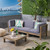 4-Piece Gray Contemporary Outdoor Furniture Patio Sectional Sofa Set - Dark Gray Cushions - IMAGE 3