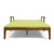 79.25" Green and Brown Outdoor Patio Double Chaise Lounge