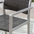 5-Piece Silver and Gray Finish Square Faux Wood Outdoor Furniture Patio Dining Set - IMAGE 4
