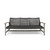 75.5" Gray and Black Hand Crafted Outdoor Patio Sofa - IMAGE 1
