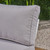 4-Piece Light Gray Aluminum and Wood Outdoor Furniture Patio Sofa Set - White Cushions - IMAGE 3