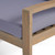 4-Piece Gray Wood Finish Outdoor Furniture Patio Conversation Set - Navy Blue Cushions