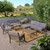 9-Piece Gray Contemporary Outdoor Furniture Patio Conversation Set - Dark Gray Cushions - IMAGE 2