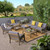 9-Piece Gray Contemporary Outdoor Furniture Patio Conversation Set - Dark Gray Cushions - IMAGE 3