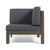 3pc Gray and Brown Outdoor Patio Sectional Sofa Set 30.25"