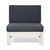 3-Piece Thunder Gray Contemporary Outdoor Furniture Patio Sofa Set - Gray Cushions - IMAGE 4