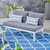 48.75" Steel Gray Contemporary Outdoor Patio Loveseat - IMAGE 2