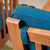 6pc Brown and Blue Contemporary Outdoor Chat Set with Cushions - IMAGE 5